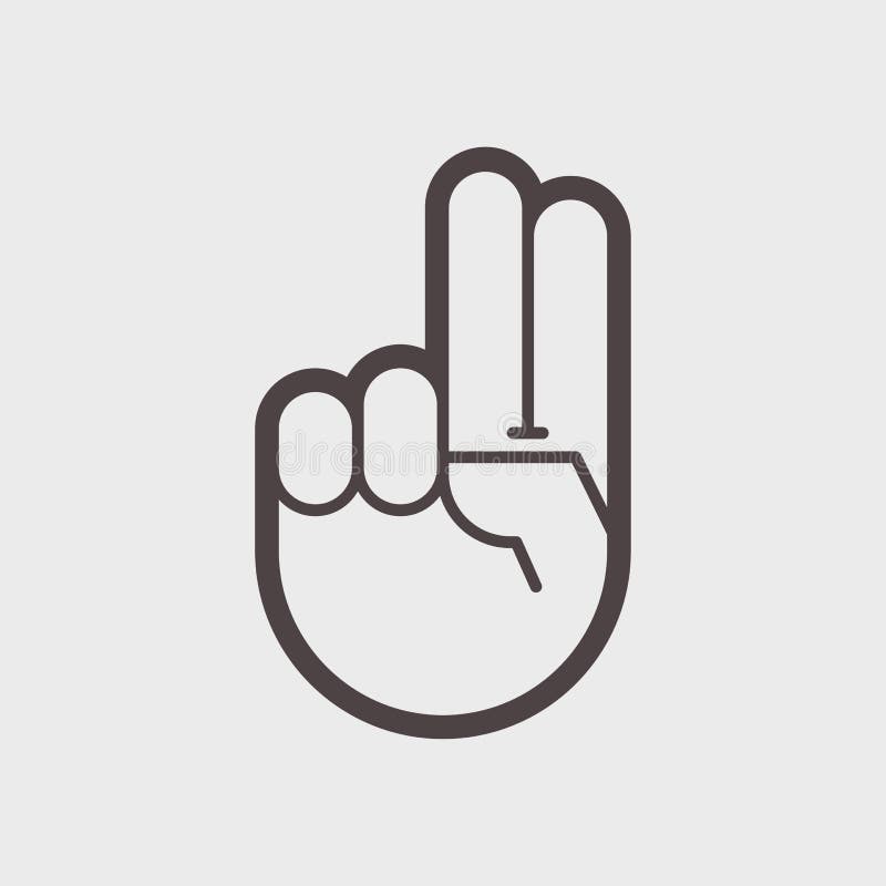 Sign of victory. The gesture of the hand. royalty free illustration Sign of victory. The gesture of the hand. royalty free illustration