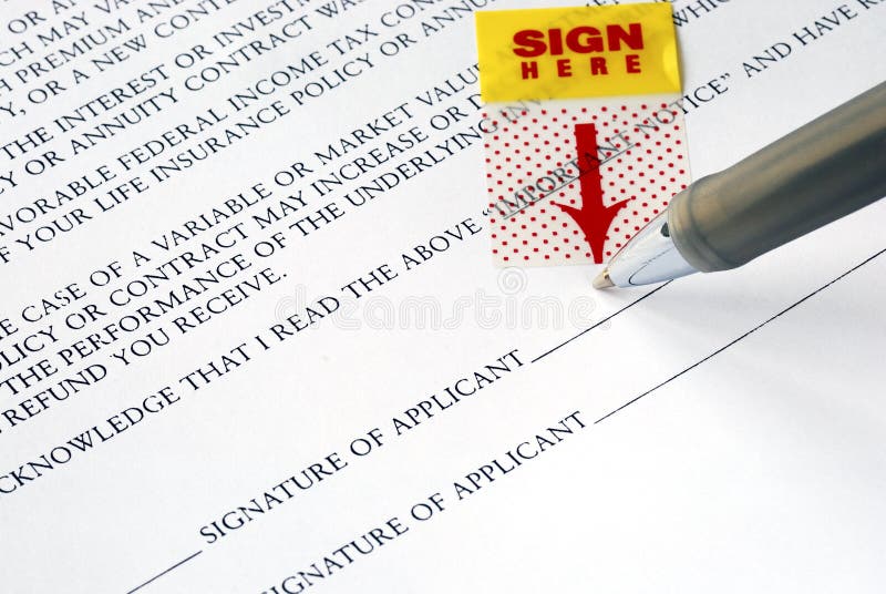 Sign your name on the contract