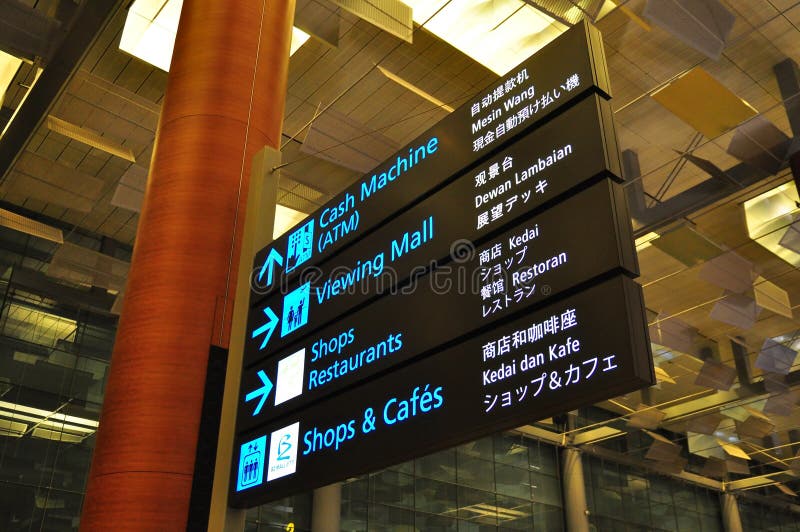 Signage at Airport stock photo. Image of airline, industries 7816744