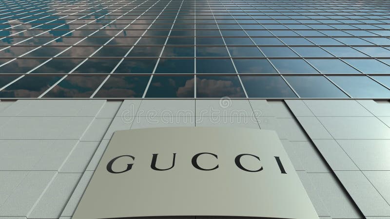 Signage Board with Gucci Logo. Modern Office Facade. Editorial 3D Rendering Editorial - Illustration of official, gucci: 96603505