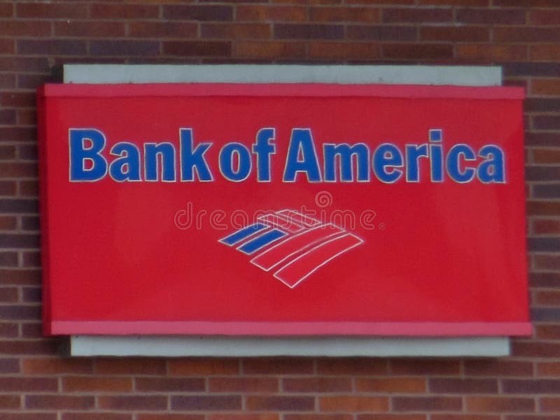 Signage do Banco Americano na parede de tijolo ilustração royalty free Signage do Banco Americano na parede de tijolo ilustração royalty free