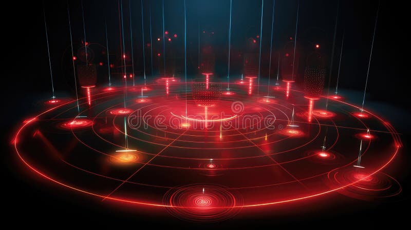 Signals Radiating from a Central Source, Connecting Various Devices ...