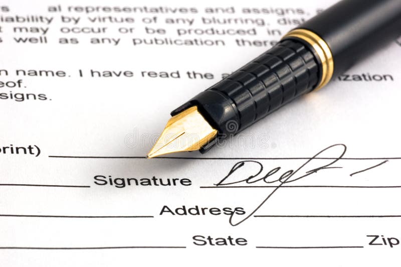 Signature stock photography
