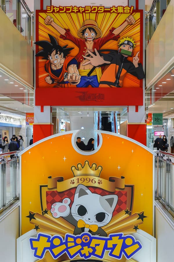 Signboard With Japanese Manga Characters Of Dragon Ball One Piece And Naruto Editorial Stock Photo Image Of Drawing Luffy