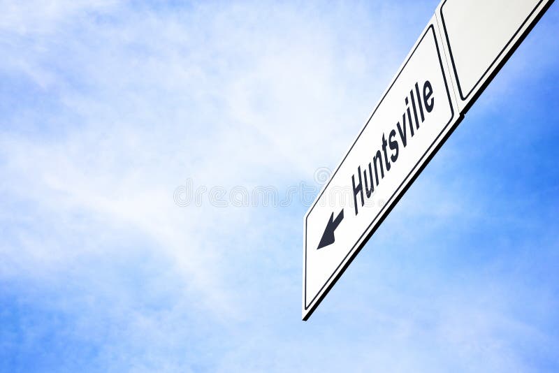 Panou care indică spre Huntsville stock photos