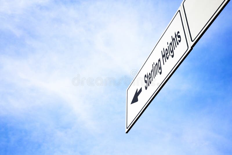 Panou care indică înălțimile sterilului stock photography