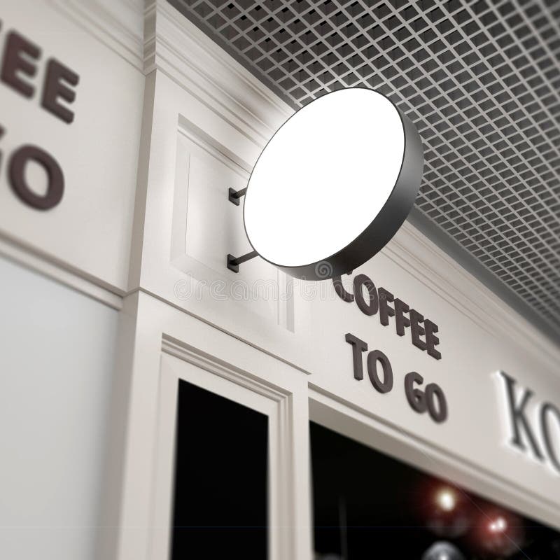 Download Signboard Squard Mock Up Onblurred Cafe Stock Image - Image of interior, frame: 79981611