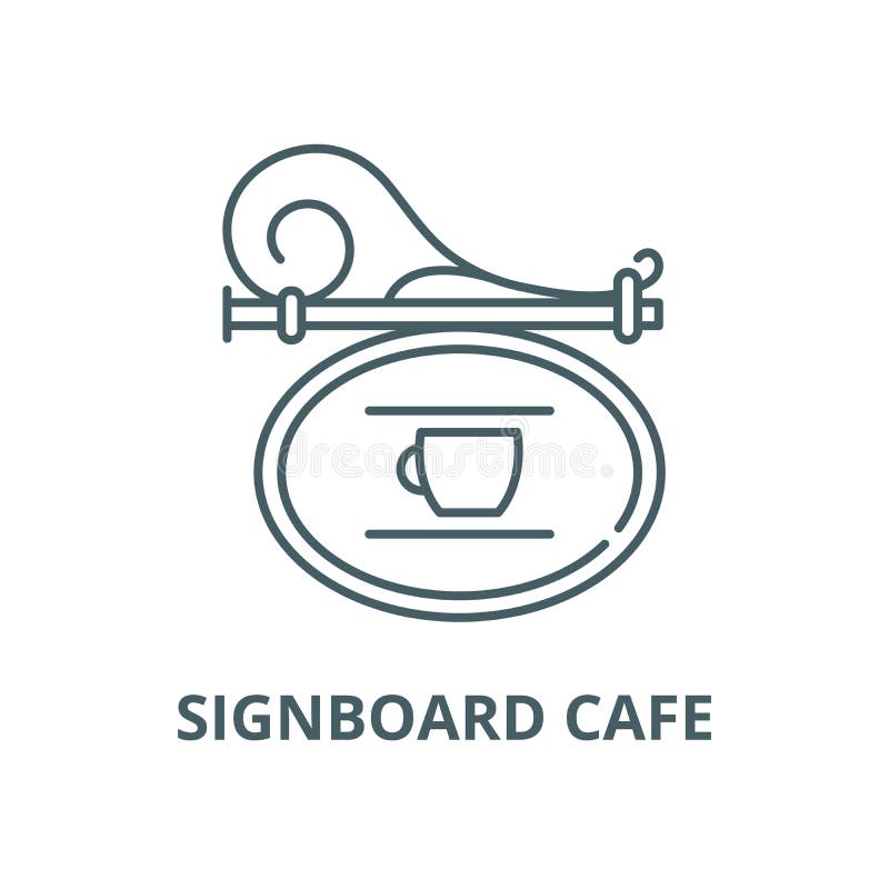 Signboard wektoru linii cukierniana ikona, liniowy pojęcie, konturu znak, symbol royalty ilustracja Signboard wektoru linii cukierniana ikona, liniowy pojęcie, konturu znak, symbol royalty ilustracja