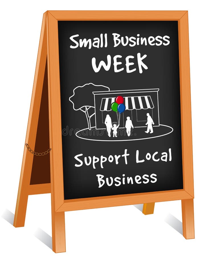 Signe, chevalet se pliant, petit Business Week illustration libre de droits Signe, chevalet se pliant, petit Business Week illustration libre de droits