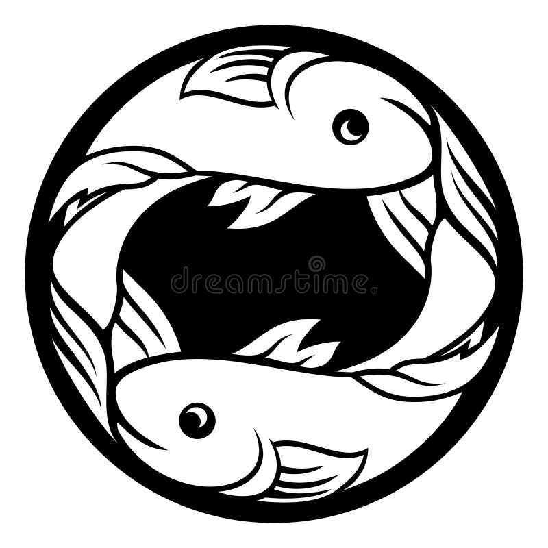 Pisces fish horoscope astrology zodiac sign symbol. Pisces fish horoscope astrology zodiac sign symbol