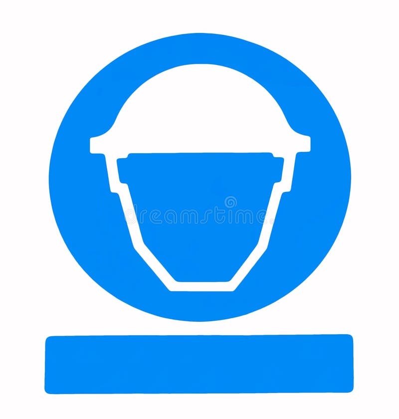 Signe de casque de sécurité d'usage avec l'espace de copie illustration de vecteur Signe de casque de sécurité d'usage avec l'espace de copie illustration de vecteur