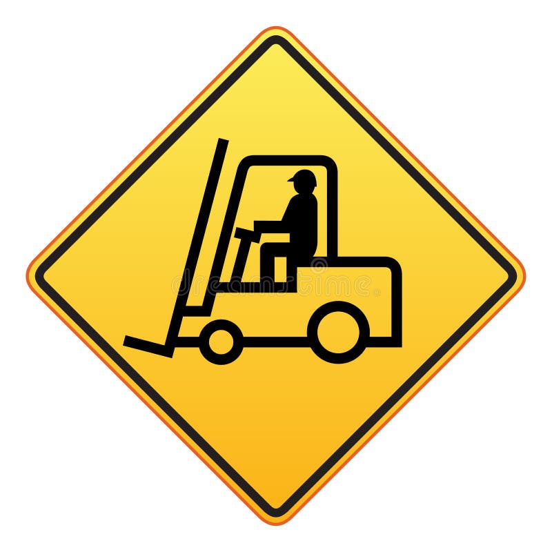 Signe de chariot gerbeur illustration stock Signe de chariot gerbeur illustration stock