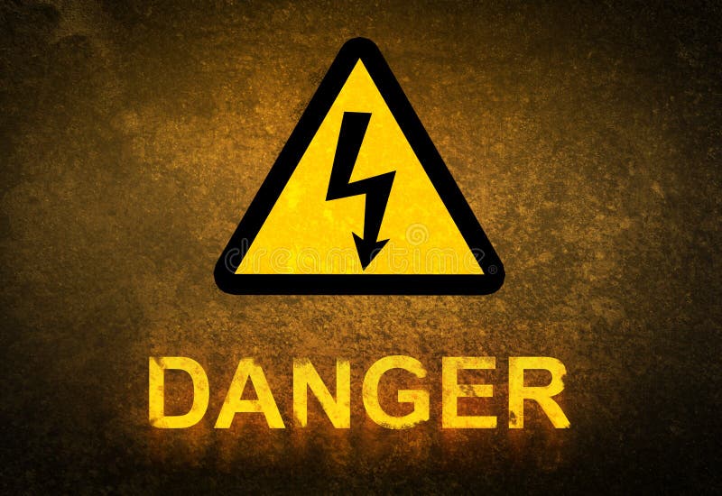 Signe de danger photographie stock libre de droits Signe de danger photographie stock libre de droits