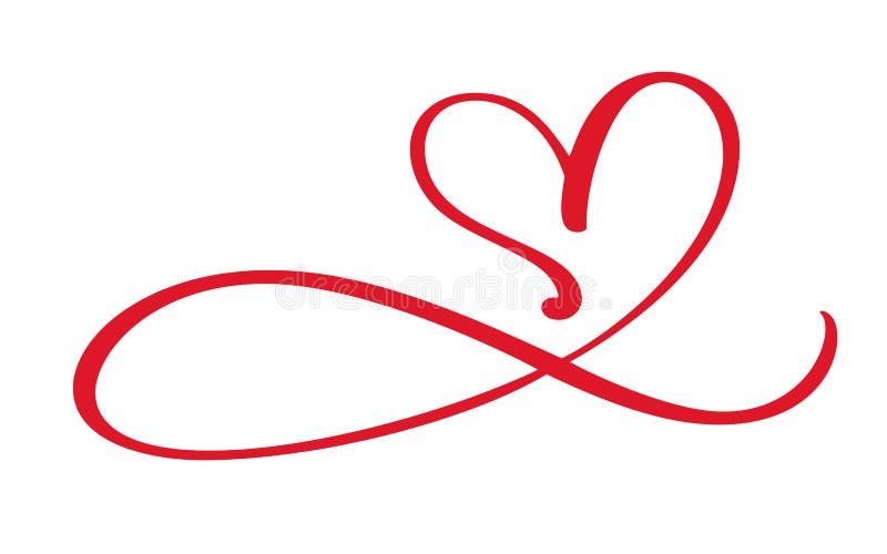 Signe de flourish d'amour de coeur pour toujours Le symbole romantique d'infini lié, se joignent, passion et mariage Calibre pour illustration stock Signe de flourish d'amour de coeur pour toujours Le symbole romantique d'infini lié, se joignent, passion et mariage Calibre pour illustration stock