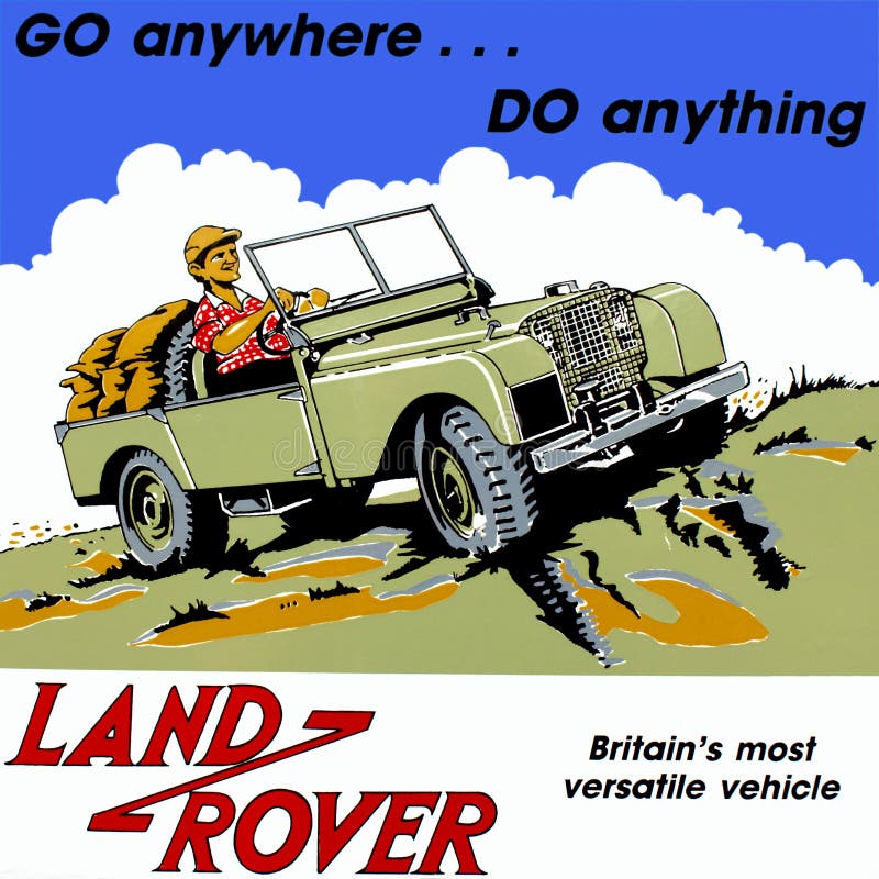 Signe de Land Rover de cru image libre de droits Signe de Land Rover de cru image libre de droits