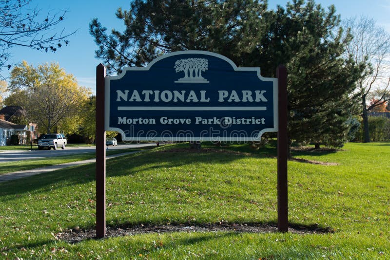 Signe de Morton Grove National Plark images stock Signe de Morton Grove National Plark images stock