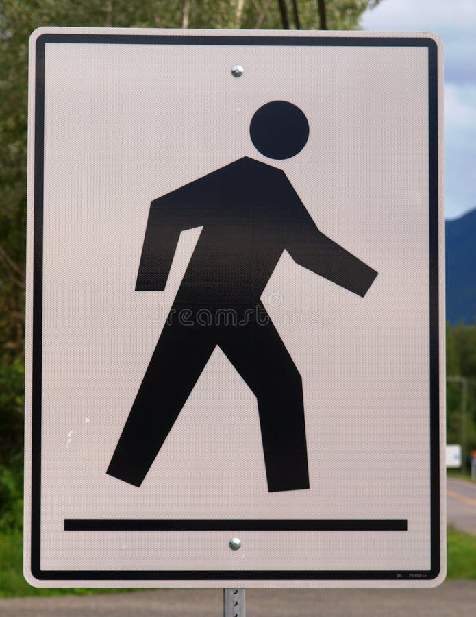 Crosswalk sign, Brirish Columbia, Canada. Crosswalk sign, Brirish Columbia, Canada