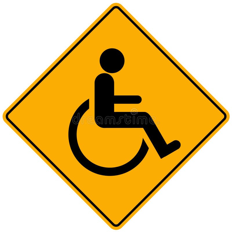 Signe de personne handicapée illustration de vecteur Signe de personne handicapée illustration de vecteur