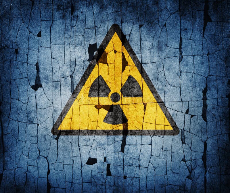 Radiation sign on an old background. Radiation sign on an old background