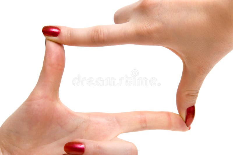 Signe de trame de main de femme photos libres de droits Signe de trame de main de femme photos libres de droits