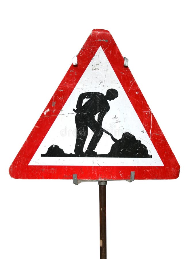 Signe de travaux de route images libres de droits Signe de travaux de route images libres de droits