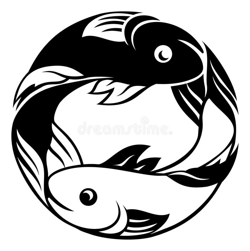 Zodiac signs circular Pisces fish horoscope astrology symbol. Zodiac signs circular Pisces fish horoscope astrology symbol