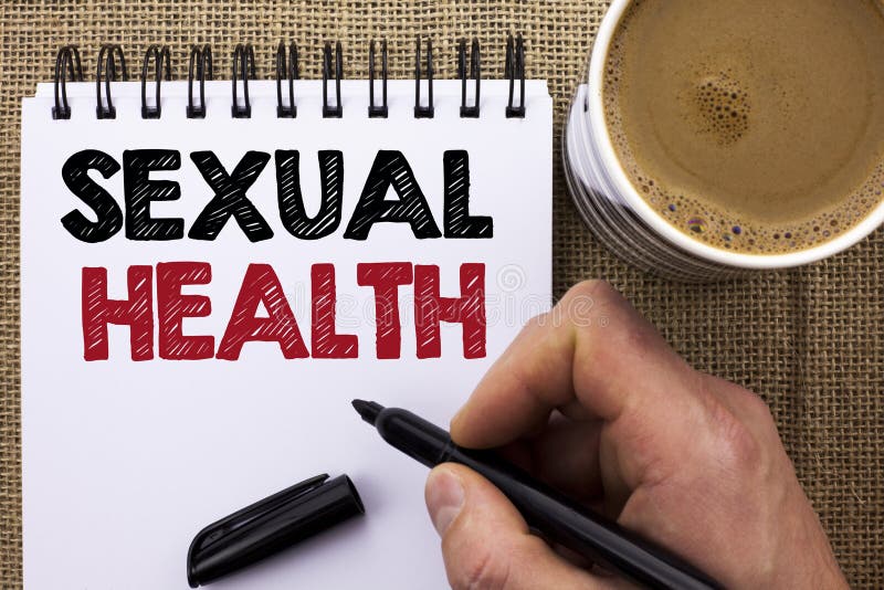 Text sign showing Sexual Health. Conceptual photo STD prevention Use Protection Healthy Habits Sex Care written by Man Holding Marker Notebook Book the jute background Coffee Cup. Text sign showing Sexual Health. Conceptual photo STD prevention Use Protection Healthy Habits Sex Care written by Man Holding Marker Notebook Book the jute background Coffee Cup.