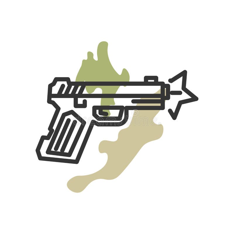 Signe et symbole de vecteur d'icône d'arme à feu d'isolement sur le fond blanc, concept de logo d'arme à feu illustration de vecteur Signe et symbole de vecteur d'icône d'arme à feu d'isolement sur le fond blanc, concept de logo d'arme à feu illustration de vecteur