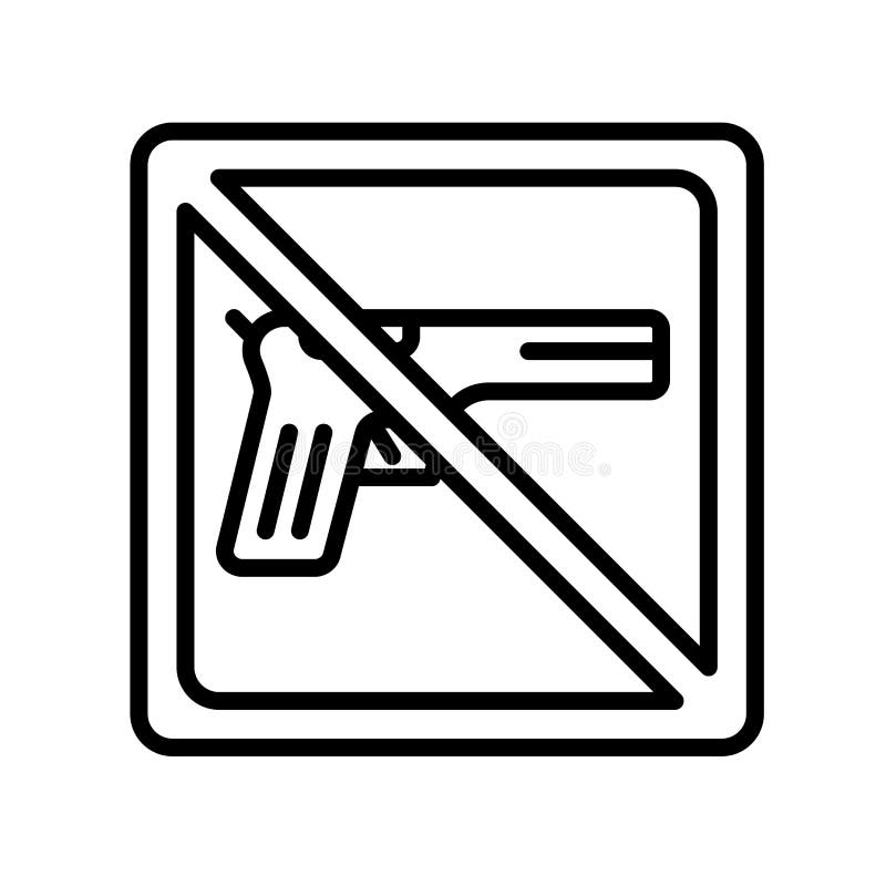 Signe et symbole de vecteur d'icône d'armes à feu d'isolement sur le fond blanc, G illustration de vecteur Signe et symbole de vecteur d'icône d'armes à feu d'isolement sur le fond blanc, G illustration de vecteur