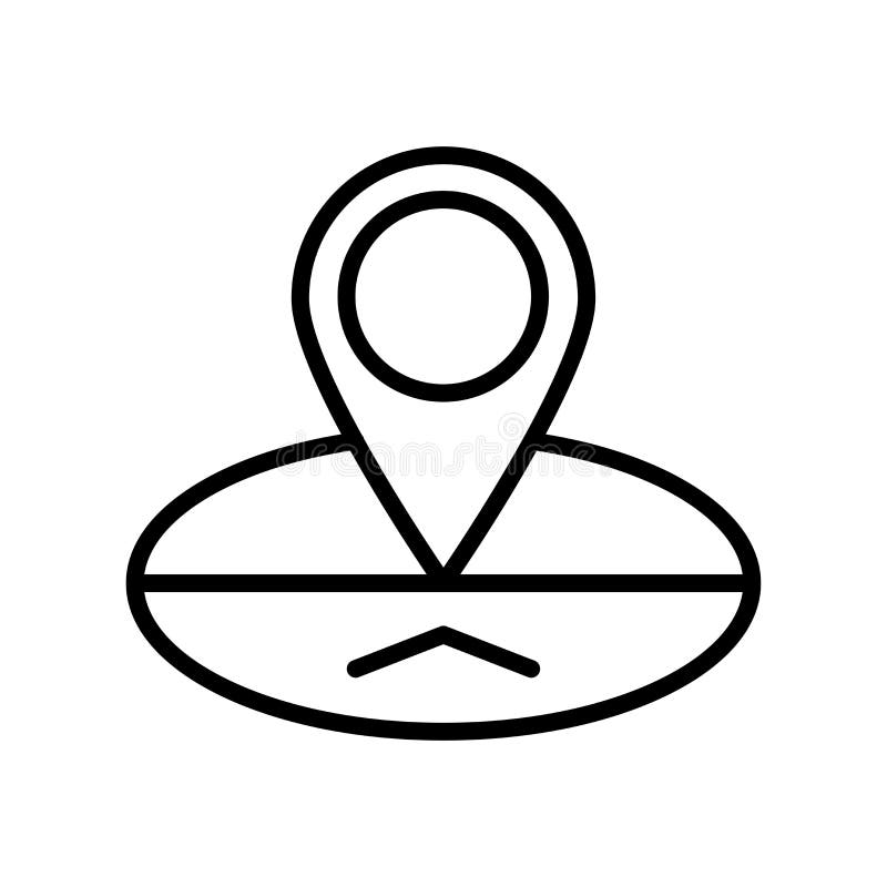 Signe et symbole de vecteur d'icône d'emplacement d'isolement sur le backgroun blanc illustration de vecteur Signe et symbole de vecteur d'icône d'emplacement d'isolement sur le backgroun blanc illustration de vecteur
