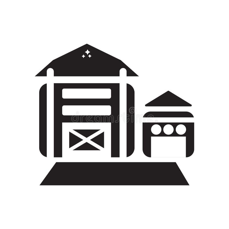 Signe et symbole de vecteur d'icône de maison de ferme d'isolement sur le fond blanc, concept de logo de maison de ferme illustration stock Signe et symbole de vecteur d'icône de maison de ferme d'isolement sur le fond blanc, concept de logo de maison de ferme illustration stock