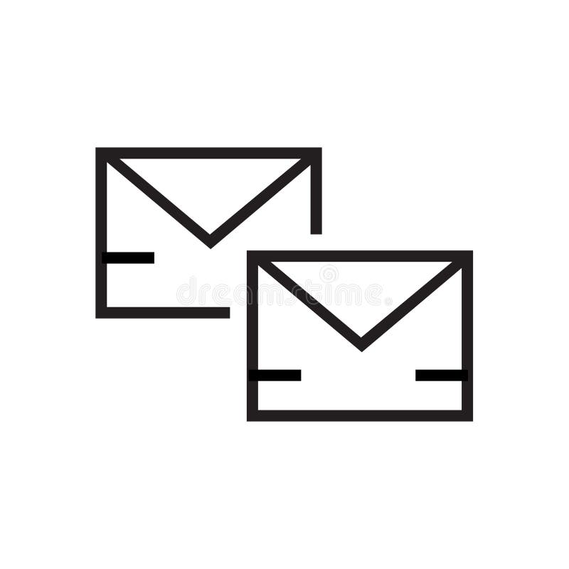 Signe postal et symbole de vecteur d'icône d'isolement sur le fond blanc, concept postal de logo illustration de vecteur Signe postal et symbole de vecteur d'icône d'isolement sur le fond blanc, concept postal de logo illustration de vecteur