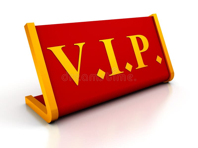 Signe rouge de plaque de Tableau de VIP sur le fond blanc illustration de vecteur Signe rouge de plaque de Tableau de VIP sur le fond blanc illustration de vecteur