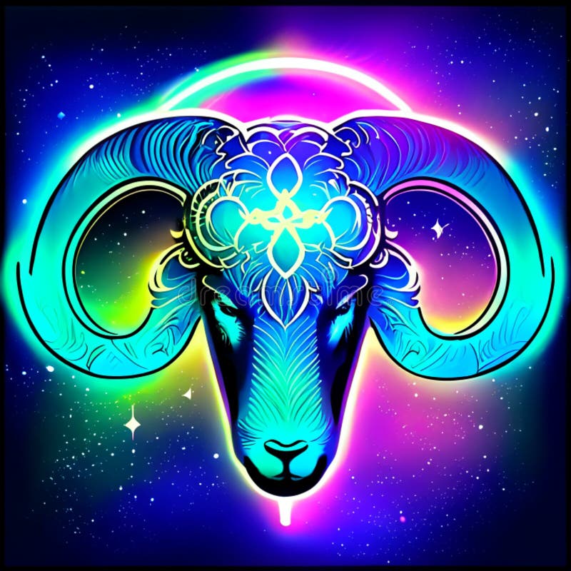Capricorne Signe Zodiaque Symbole Horoscope Astrologie Magique Chèvre  Générative Ai Illustration