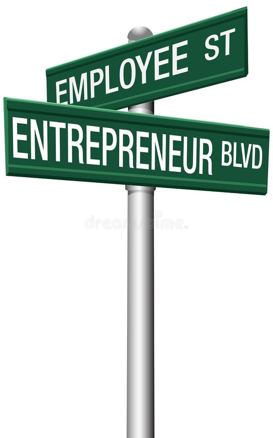 Signes de choix de rue des employés d'entrepreneur illustration stock Signes de choix de rue des employés d'entrepreneur illustration stock