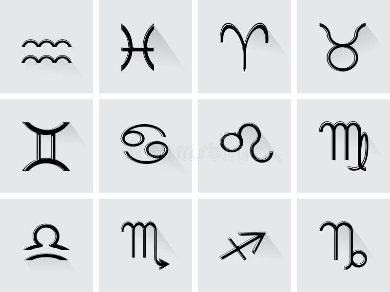 Set of icons zodiac signs. Set of icons zodiac signs