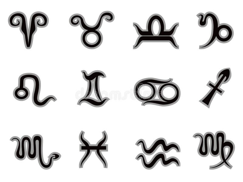 The design of Horoscope zodiac signs. The design of Horoscope zodiac signs