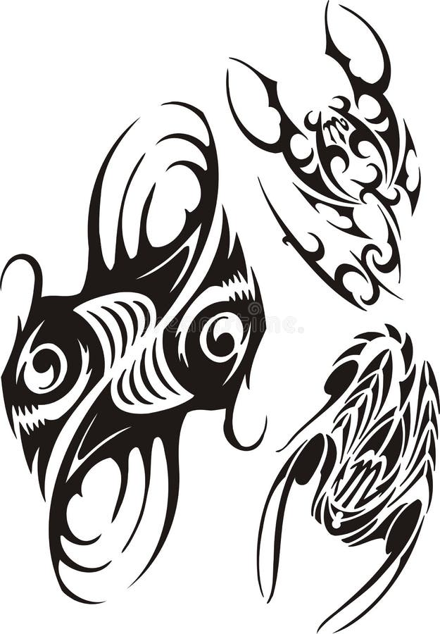 Zodiac Signs - fish and scorpion. Vinyl-ready vector set. Zodiac Signs - fish and scorpion. Vinyl-ready vector set.