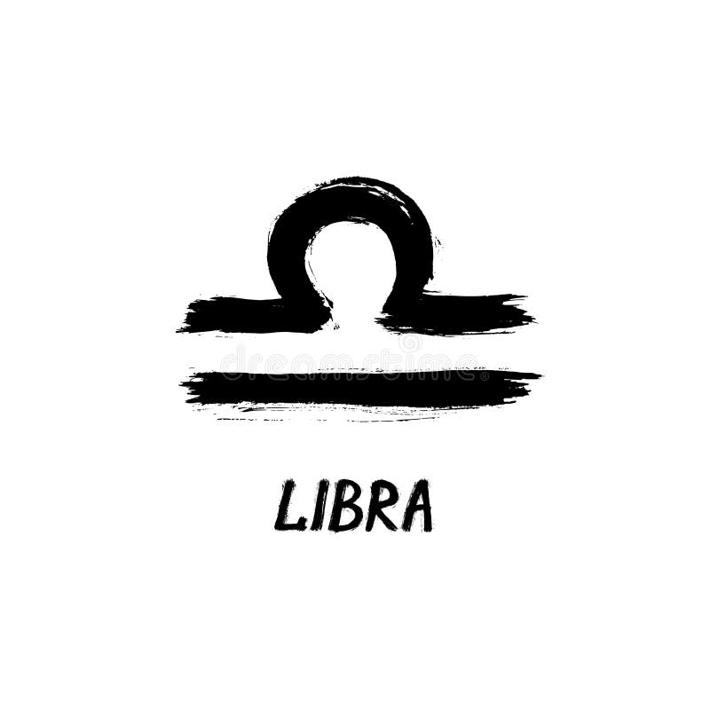 Grunge Zodiac Signs - Libra - The Scales Hand-Drawn Sign. Grunge Zodiac Signs - Libra - The Scales Hand-Drawn Sign