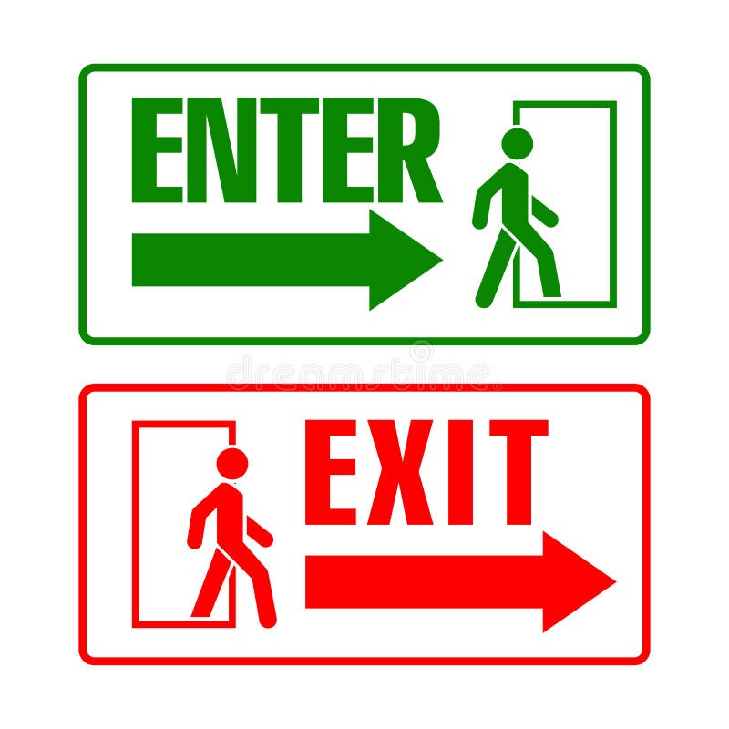 Signo de entrada y salida ilustración del vector. Ilustración de entrada -  214627012
