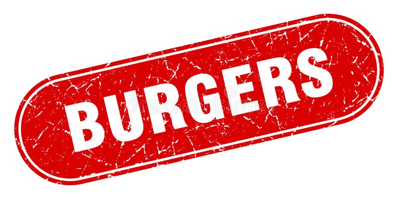 Signo De Hamburguesas Estampilla De Grunge De Hamburguesas Ilustración Del Vector