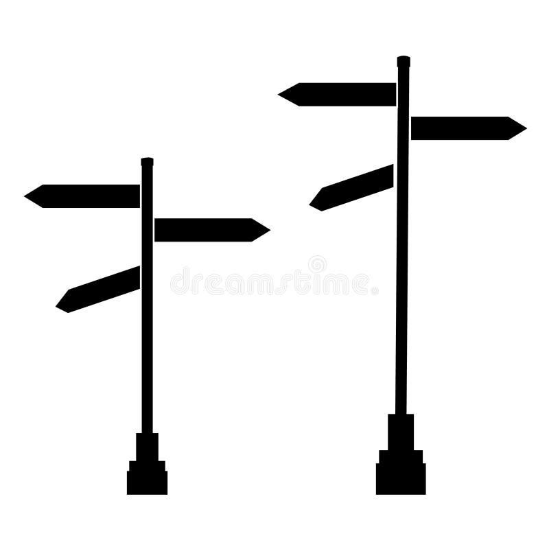 Signpost em branco ilustração stock. Ilustração de seta 43651824