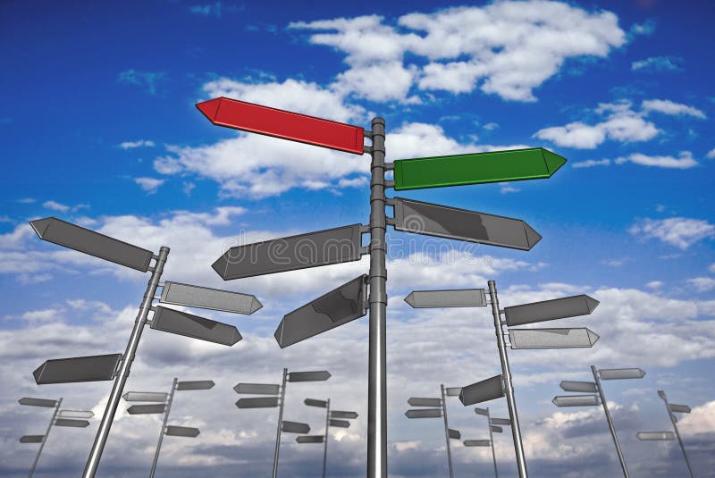 Signpost forest stock illustration Signpost forest stock illustration