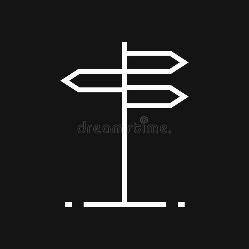 Signpost Icon Vector Sign Symbol for Design Stock Illustration Illustration of silhouette