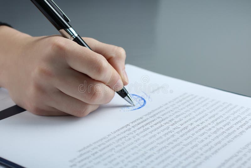 Signs papers royalty free stock photography