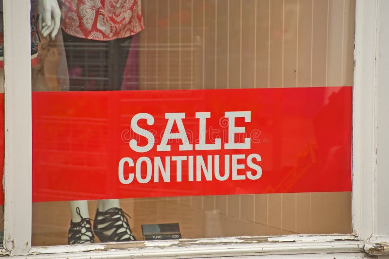 Signs Of Recession; Sale Continues. Stock Image - Image of politics ...