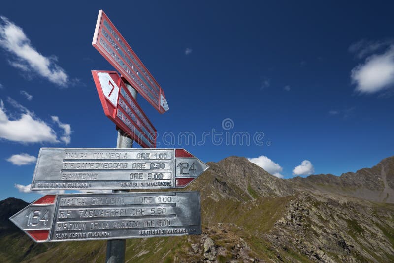 Signs for trekkers