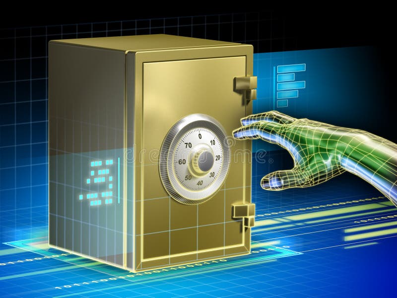 Siguranța datelor digitale stock illustration