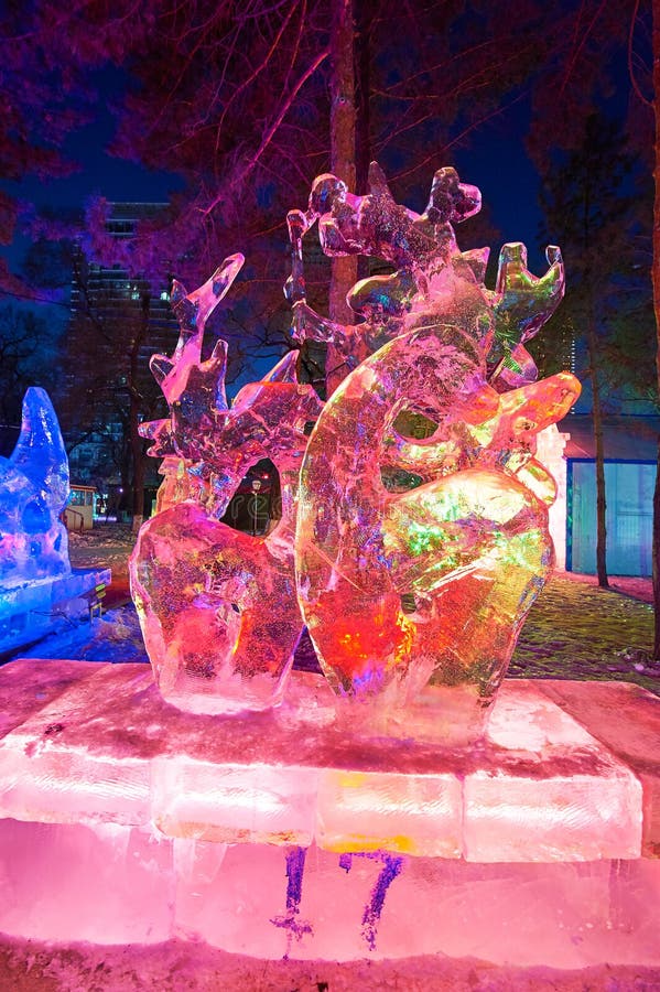 The sika deer ice-lantern festival