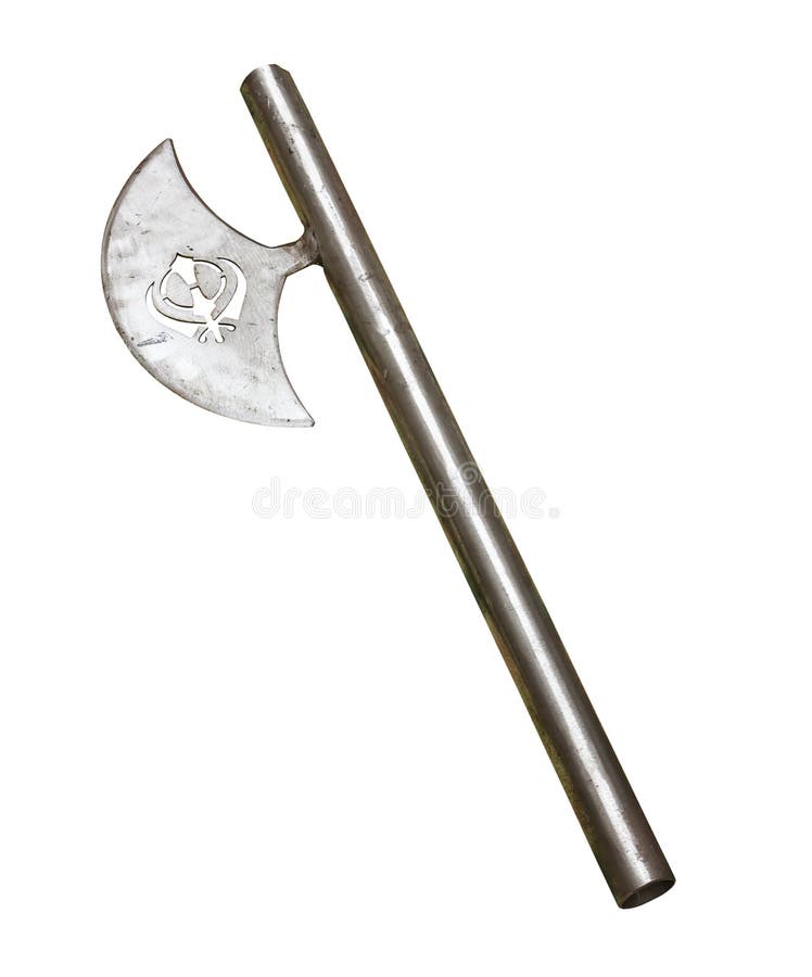 Sikh Hatchet Clipping Path Stock Photo Image of metallic, metal